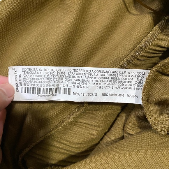 ZARA Khaki Green Pleated Maxi Dress size Small - Picture 9 of 10